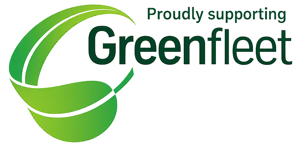 Greenfleet supporter badge featuring overlapping green leaf shapes and the text ‘Proudly supporting Greenfleet’”